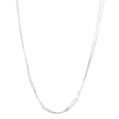 Collier Multi rangs MATY Argent 925 40 cm - vue V1