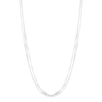 Zilveren ketting van 925, drievoudig, 45 cm