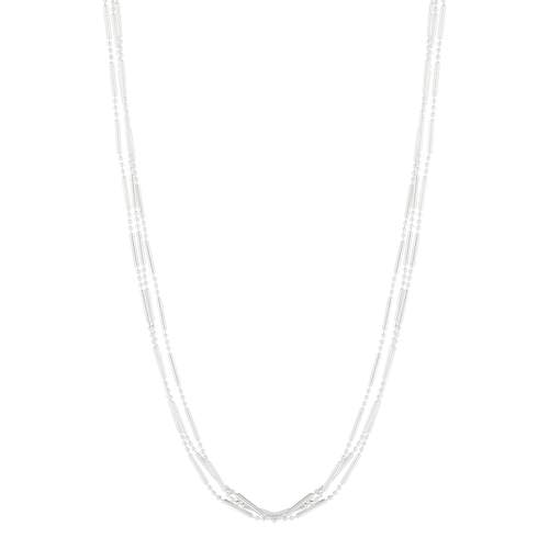Collier argent 925 triple rang 45 cm