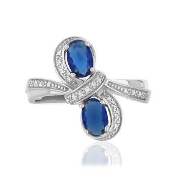 Ring MATY 750 witgoud Saffieren en Diamanten verleiding