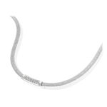 Collier argent 925 maille souple zirconias 43 cm - vue 4