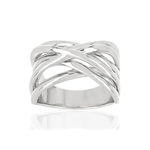 Bague argent 925 anneaux entrelacés - vue 1