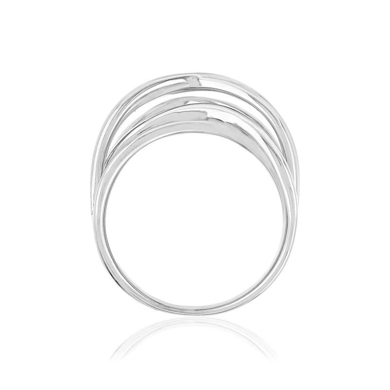 Bague argent 925 anneaux entrelacés - vue 2