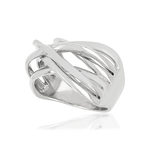 Bague argent 925 anneaux entrelacés - vue D1