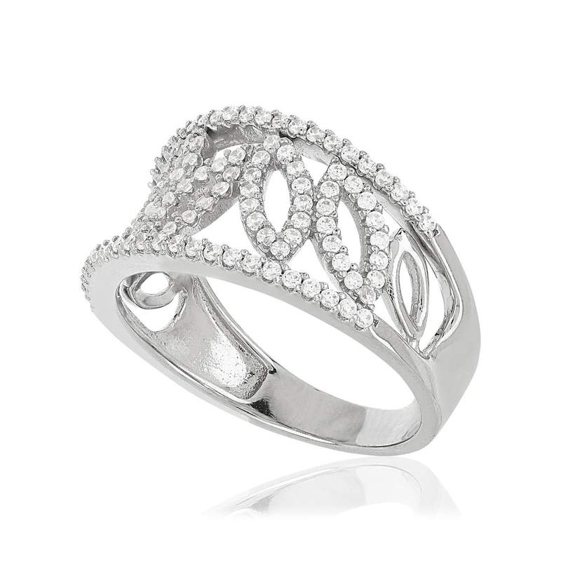 Bague MATY Argent 925 Zirconia - vue D1