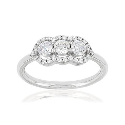 Bague argent 925 zirconias