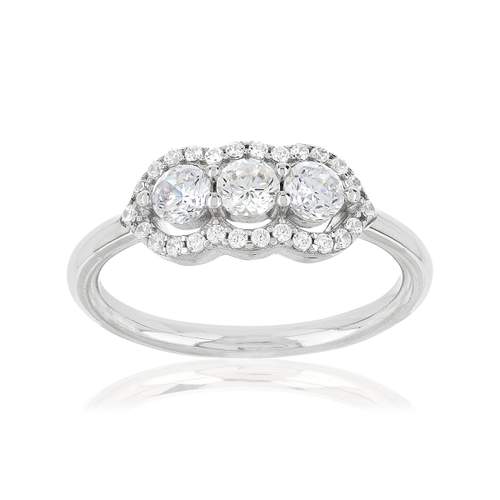 Bague argent 925 zirconias
