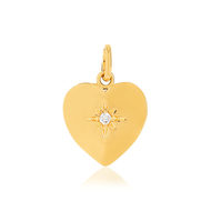 Pendentif coeur MATY Plaqué or Zirconia
