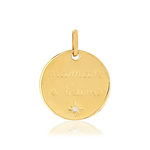 Medaille MATY Plaqué or Zirconia - vue 1