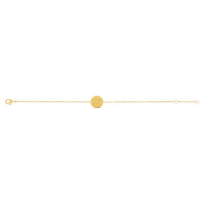Bracelet plaqué or médaille maman je t'aime 18 cm - vue 1