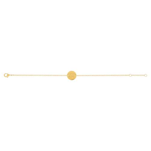 Bracelet plaqué or médaille maman je t'aime 18 cm