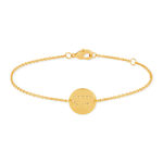 Bracelet plaqué or médaille maman je t'aime 18 cm - vue 2