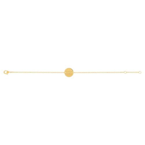 Bracelet plaqué or médaille maman d'amour 18 cm