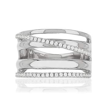 Silver ring 925 multi-ring zirconias
