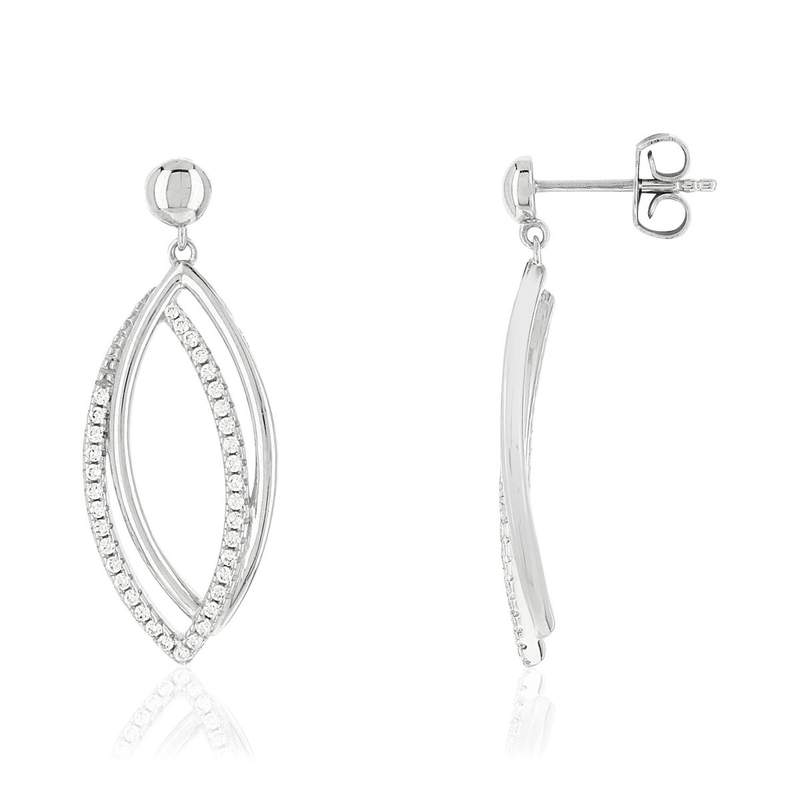 Boucles d'oreilles MATY Argent 925 Zirconia - vue 1