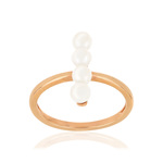 Bague MATY Plaqué or Perles de culture de Chine - vue 1