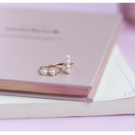 Gold-plated MATY ring Chinese cultured pearls - view D3