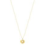 Collier plaqué or zirconias 45 cm - vue 1