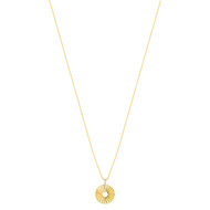 Collier MATY Plaque or Zirconias 45 cm