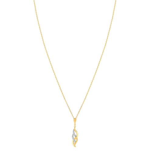 Gold-plated necklace interlaced with zirconias 45 cm