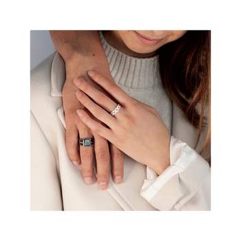 Twisted gold-plated zirconia ring