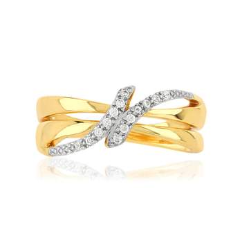 Vergulde zirkonia ring