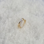 Bague plaqué or zirconias - vue D3