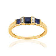 Bague MATY Or 750 jaune Saphirs et Diamants