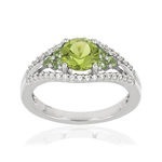 Bague MATY Argent 925 Pierres imit verte zirconia - vue 1
