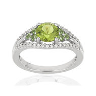 Bague MATY Argent 925 Pierres imit verte zirconia