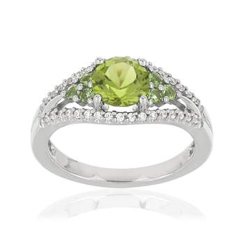 Ring MATY Silver 925 Green imitated zirconia stones