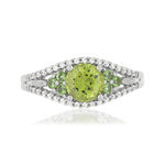 Bague MATY Argent 925 Pierres imit verte zirconia - vue 3