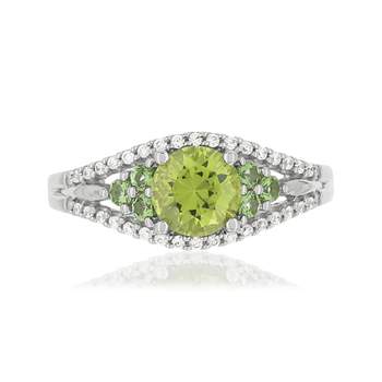 Ring MATY Silver 925 Green imitated zirconia stones