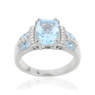 Bague MATY Argent 925 Pierres imitation bleues