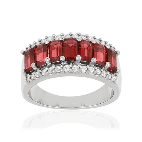 Bague MATY Argent 925 Zirconias rouges
