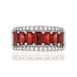 Bague MATY Argent 925 Zirconias rouges - vue 3