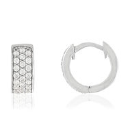 Créoles argent 925 zirconias 13 mm