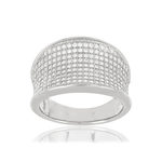 Ring silver 925 zirconias - view 1