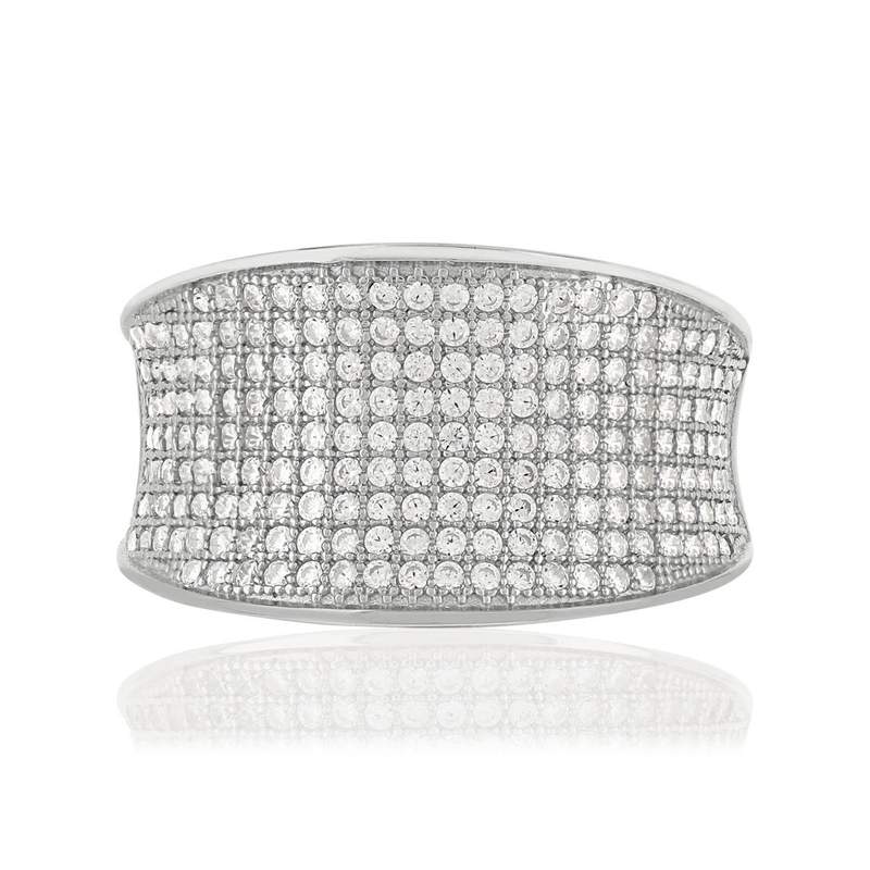 Bague argent 925 zirconias - vue 3