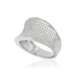 Silver ring 925 zirconias - view D1