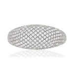 Bague argent 925 bombée zirconias - vue 3