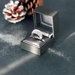 Bague argent 925 bombée zirconias - vue D3