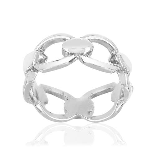 Bague argent 925 chaîne ajourée