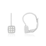 Boucles d'oreilles MATY Or 750 blanc Diamants