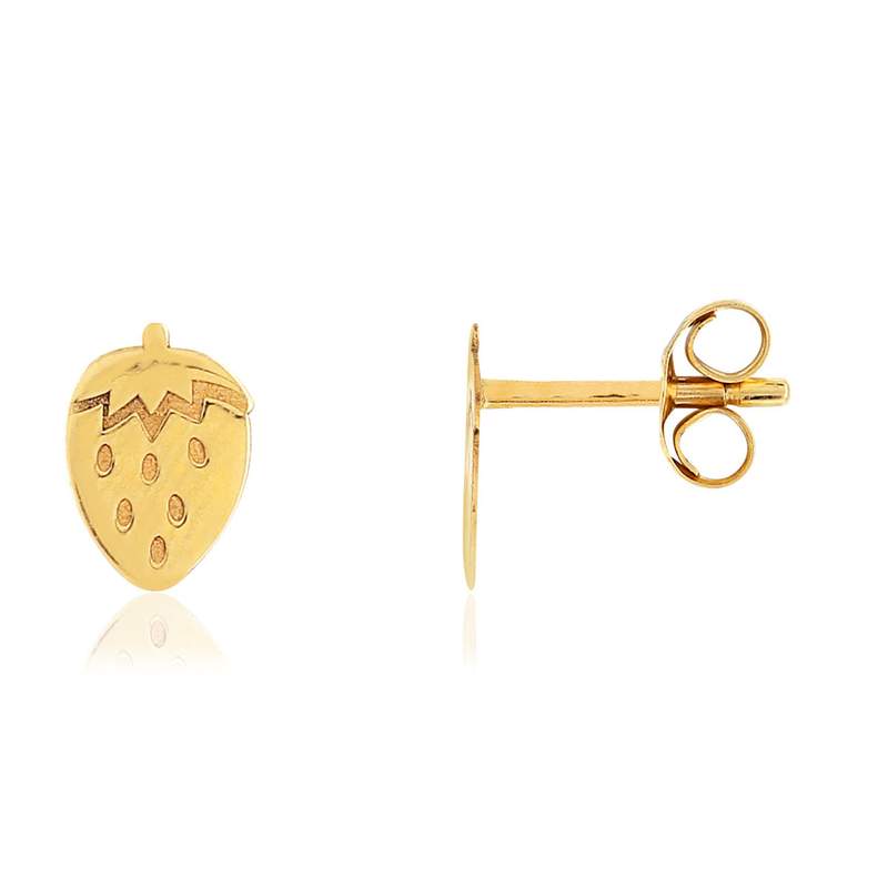 Boucles d'oreilles MATY Or 375 jaune fraises - vue 1