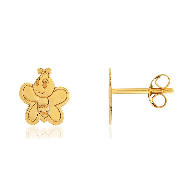 Boucles d'oreilles MATY Or 375 jaune abeilles - vue 1
