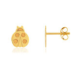 Boucles d'oreilles MATY Or 375 jaune coccinelles - vue 1