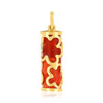 Pendentif MATY Or 375 jaune corail imitation - vue 1