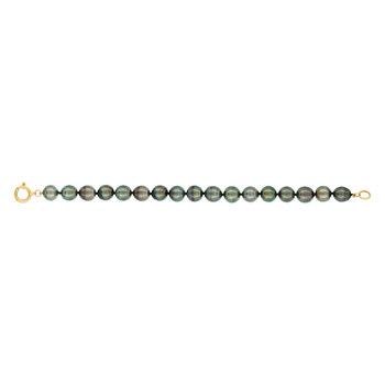 Bracelet or 750 jaune perles de culture de Tahiti 19 cm
