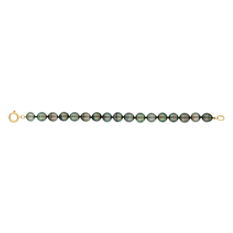 Bracelet or 750 jaune perles de culture de Tahiti 20 cm - vue 1